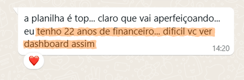 Avaliação de cliente do MPF Empresas